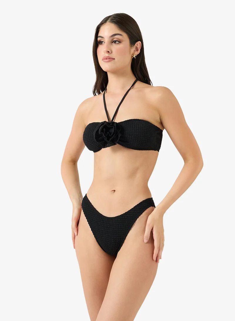 Ginger  3PC Halter Neck Bikini Set with Skirt for Women | Best Price UAE